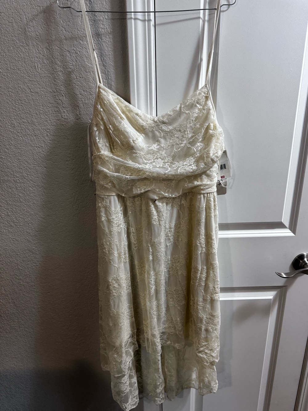 Love Reign Ivory Lace High-Low Slip Dress